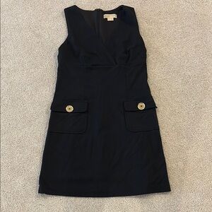 MICHAEL Michael Kors Black and Gold Sheath Mini Dress